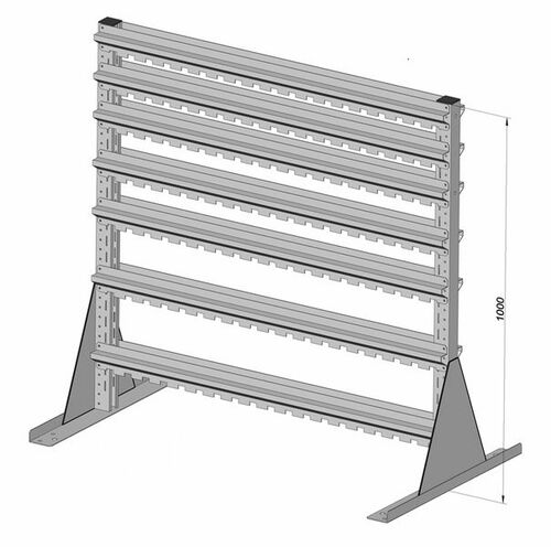 Standregal zweiseitig unbest�ckt 1030x1000 mm
