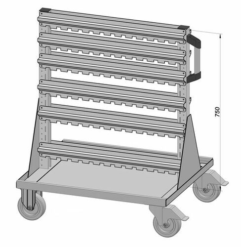Fahrregal beidseitig unbest�ckt 720x905 mm