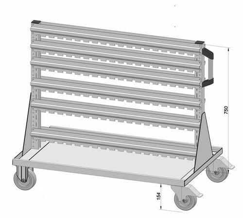 Fahrregal beidseitig unbest�ckt 1030x905 mm