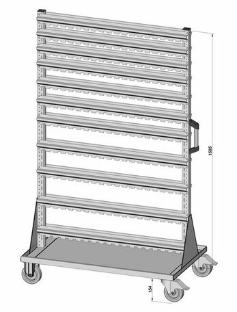 Fahrregal beidseitig unbest�ckt 1030x1740 mm