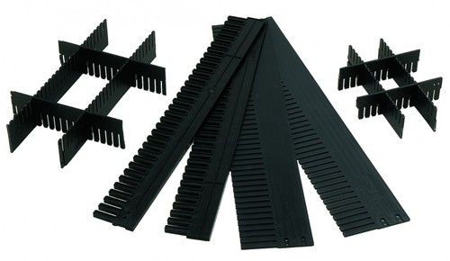 Unterteiler f�r Tranport-Stapelk�sten TRK 80-5, 10 St�ck, schwarz