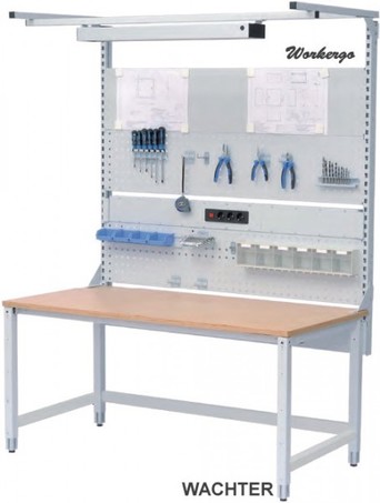 Workergo Grundtisch mit Obergestell und Klemmbefestigung