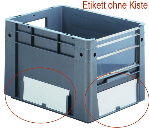 Etiketten f�r Schwerlast-Transport-Stapelkasten VTK/E 60, 50 St�ck, wei�
