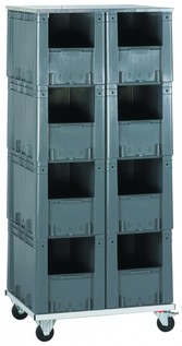 Schwerlast-Transport-Stapelkasten-Regal VTR 8/R 600, grau