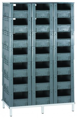 Schwerlast-Transport-Stapelkasten-Regal VTR 21/600, grau