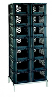 Transport-Stapelkasten-Regal TR 14-1, grau