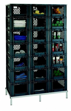 Transport-Stapelkasten-Regal TR 21-1, grau