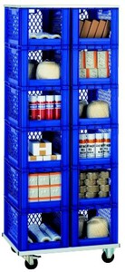 Transport-Stapelkasten-Regal TR 12-1/R, blau