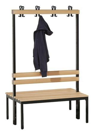 Garderobenbank, doppelseitig, Breite 2000 mm