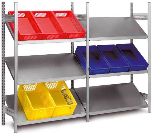 Schr�gbodenregal Breite 1000 mm 3 Ebenen