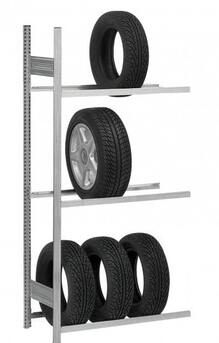 Reifenregal | Anbauregal | 3 Ebenen H/B/T 2000/1310/435 mm