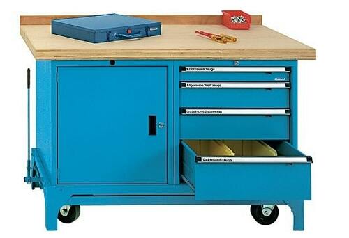 Mobile Werkbank Typ FWB, 4 Schubladen, 1 T�re