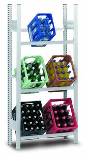 Getr�nkekistenregal 3 Ebenen H/B/T 1750x810x335 mm, verzinkt