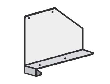 Freistehender Fachteiler f�r Regale, lichtgrau