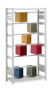 Pendelheftregal 3 Bden, 8 Stangen, H/B/T 2700x1060x435 mm