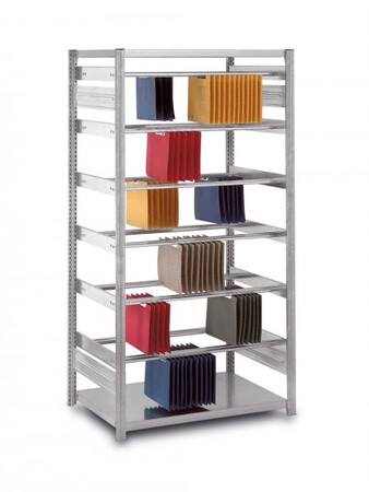 Pendelheftregal 3 B�den, 16 Stangen, H/B/T 2700x1060x835 mm