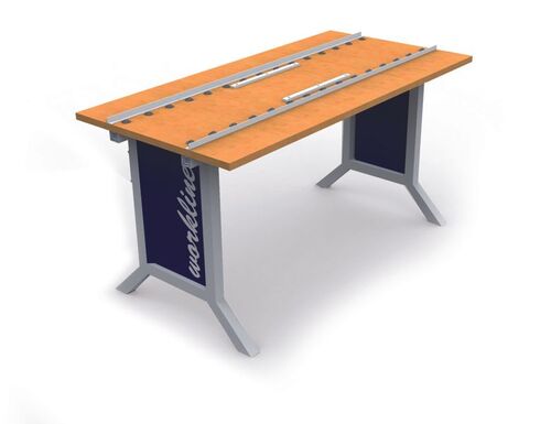 Workline Kugeltisch inkl. Kugelleiste, Tiefe 616, Klemmfeststellung B/T/H 1000x750x735-1100 mm