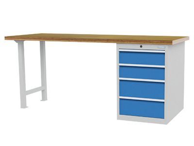 Werkbank | Reihenwerkbank 4 Schubladen B/T/H 2000x750x859 mm