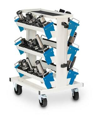 CNC-Transportwagen mit 6 Werkzeugaufnahmetr�gern