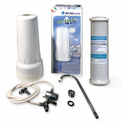 Atlas Filtri Auftischfilter mit Aktivkohleblock Wasserstelle 0,5 Micron