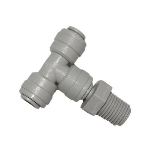 T-St�ck 1/4 3er Kupplung, 2 x 1/4 Schlauch x 1/4 AG m Gelenk