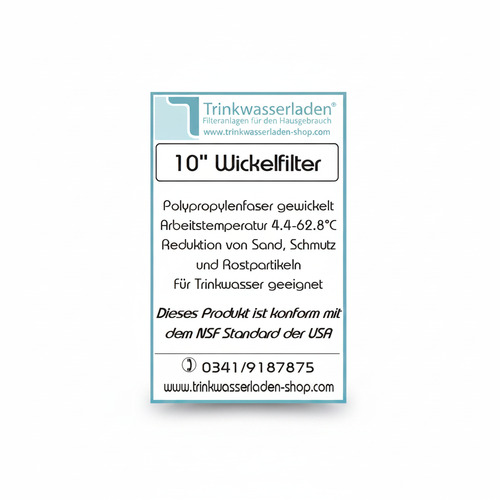 1 St�ck 10 Zoll Sediment gewickelt, Grob- und Vorfilter, WS-10 (1 �m - 100 �m)