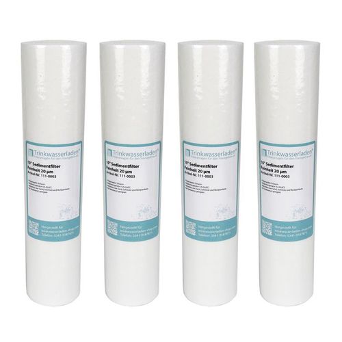 4 x Sediment Vorfilter - Grobfilter 10 Zoll 20 m Polypropylene Wasserfilter - Sparangebot