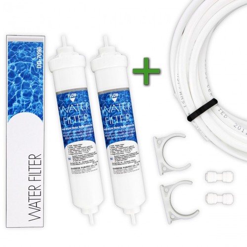 2 x DD-7098 Wasserfilter + Schlauch, Halteklammern u. Verbinder GRATIS