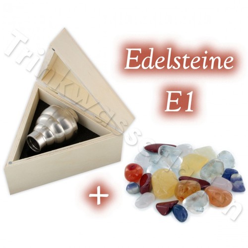 Aquawhirler AW-888 aus Edelstahl - Wasserwirbler - Wasserbelebung AW888 + Edelsteinmischung E1