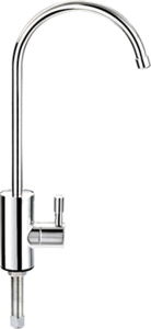 Umkehrosmose Design Wasserhahn Chrom Armatur Bogen - Ein-Wege Hahn 1/4