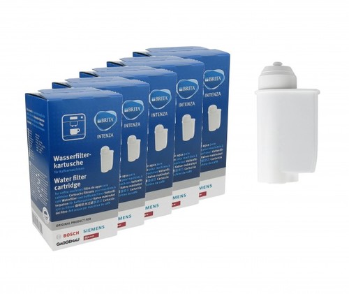 5x Original Brita Intenza Wasserfilter 467873 f. Bosch, Siemens, Gaggenau, Neff TZ70003