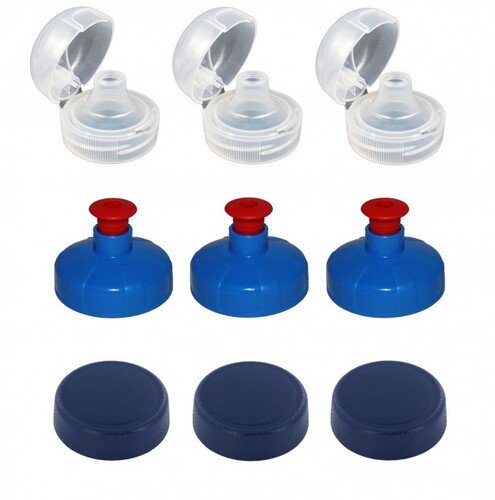 9er Set Trinkdeckel, Flip Top, Push-Pull, Schraubverschluss f�r Kavodrink Tritan Flaschen