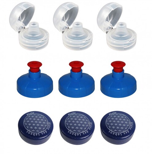 9er Set Trinkdeckel, Flip Top, Push-Pull, Lebensblume Verschluss f�r Kavodrink Tritan Flaschen