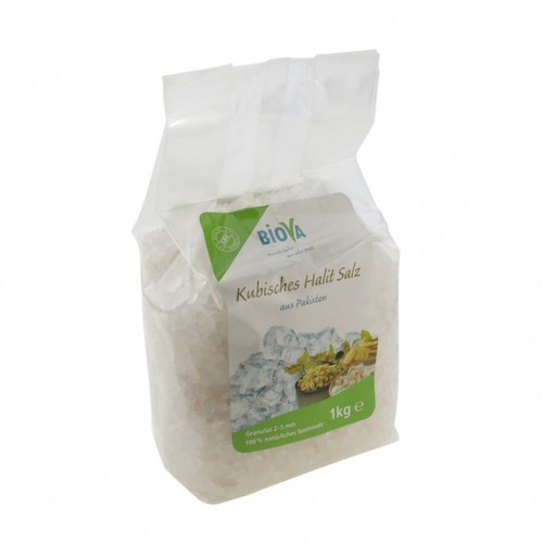 Biova Kubisches Halit Salz - Granulat - 1 KG (2 - 5 mm) Naturbelassen Granulat