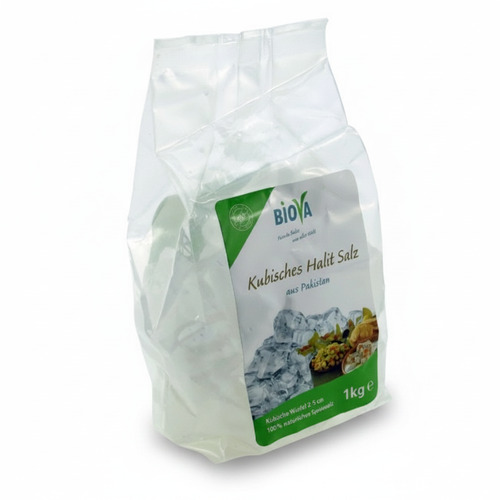 Biova Kubisches Halit Salz - Brocken - 1 KG (2 - 5 cm) Naturbelassen Brocken