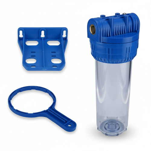 Wasser Filtergeh�use 10 3-teilig 1/2 IG Messing Vorfilter Garten + F�cherfilter