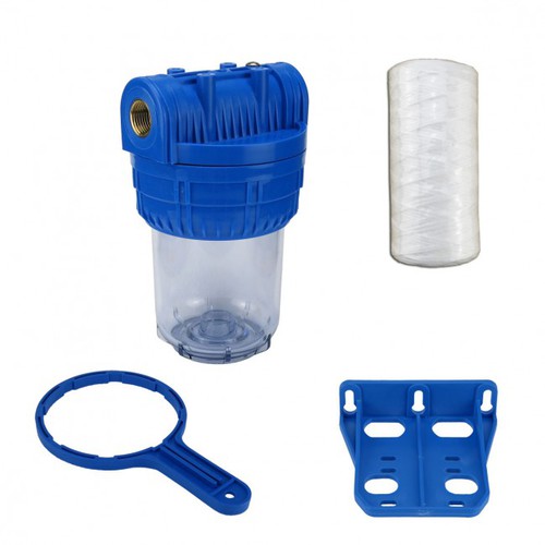 Wasser Filtergeh�use 5 3-teilig 1/2 IG Messing Vorfilter Garten + Wickelfilter