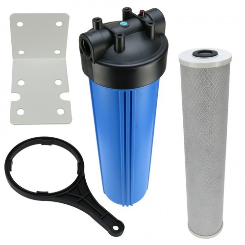 Hauswasserfilter 20 Zoll BigBlue Vorfilter Gartenfilter Brunnen +Aktivkohleblock