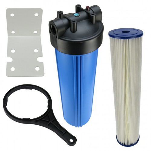 Hauswasserfilter 20 Zoll BigBlue Vorfilter Gartenfilter Brunnen + F�cherfilter