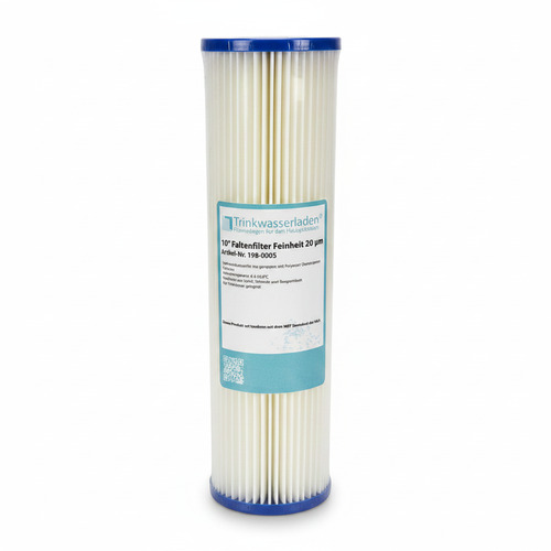 2x 10 Sediment Wasserfilter Pleated Polyester 20 �m Auswaschbar Wiederverwendbar
