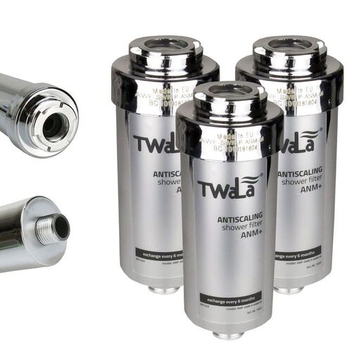 3x TWaLa Duschfilter Chrom Wasserfilter gegen Kalk/Chlor Shower filter AWF-SWR-P-ANM-M 