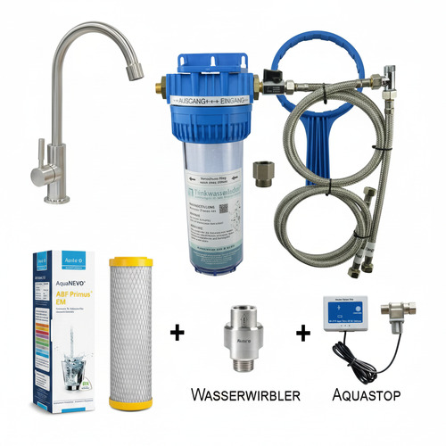 TWL Vario Filtersystem Safe-Premium-Plus mit Inline Wirbler 2.8, Primus EM und Aquastop