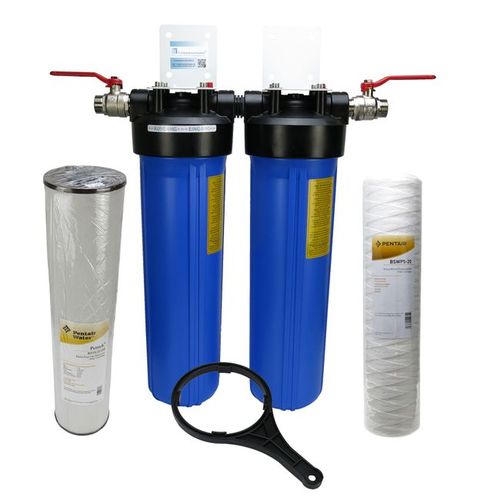 Hauswasserfilter Brunnenfilter 20 Big Blue Pentek Doppel - Sediment - Eisen