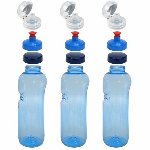 3x 1,0L Kavodrink Wasserflasche Trinkflasche + 3x FlipTop + 3x Push-Pull