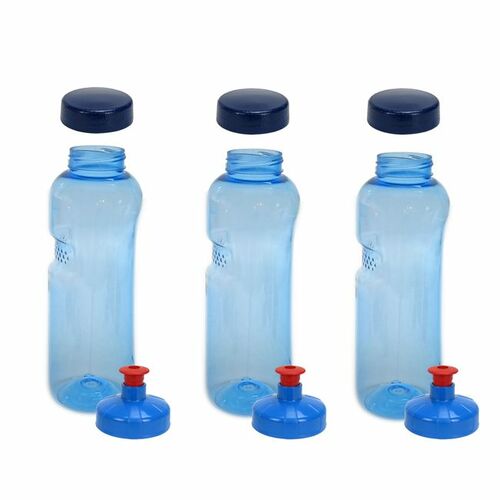 3x Kavodrink Tritan 0,75 L Wasserflasche (BPA frei) + 3x Trinkdeckel Push-Pull mit Trinknippel Flasche Sport