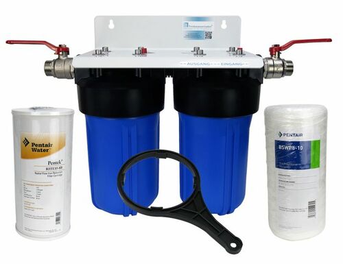 Hauswasserfilter Brunnenfilter 10 Big Blue Pentek Doppel - Sediment - Eisen