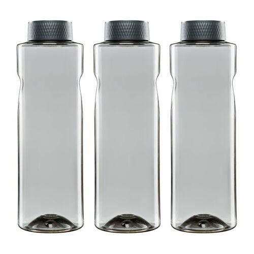3x Kavodrink Premium Trinkflasche Wasserflasche Schwarz 0,8 L