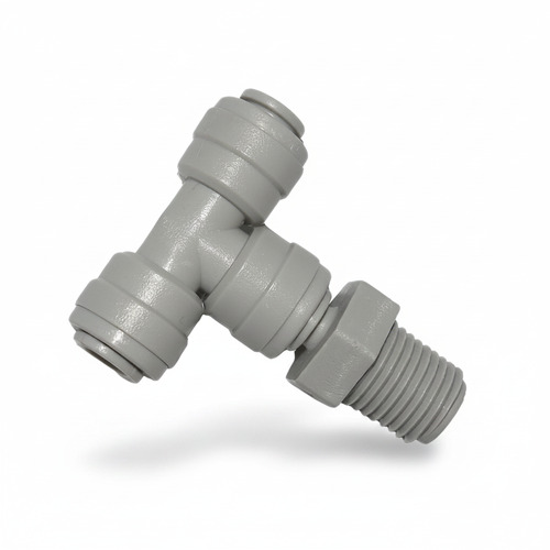 T-St�ck 1/4 3er Kupplung, 2 x 1/4 Schlauch x 1/4 AG m Gelenk