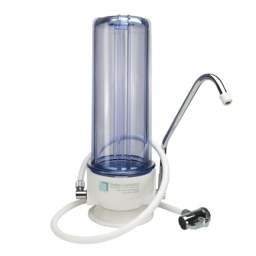 Trinkwasserfilter Auftisch transparent - ohne Filtereinsatz kompatibel zu Carbonit
