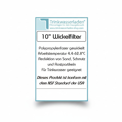 Sediment Vorfilter 10 gewickelt Grobfilter